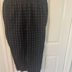 Madewell 100% cotton plaid tapered trousers
